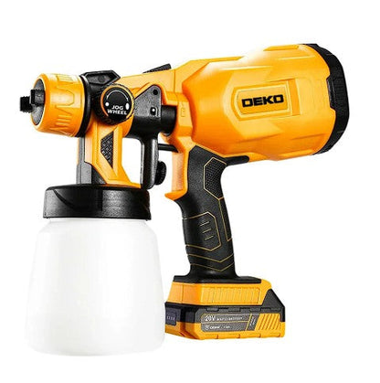 Pistola de Pintura Pulverizadora 800ml à Bateria Lí-ion 20V com Carregador e Acessórios DEKO-DKSG20Q1Y-S1