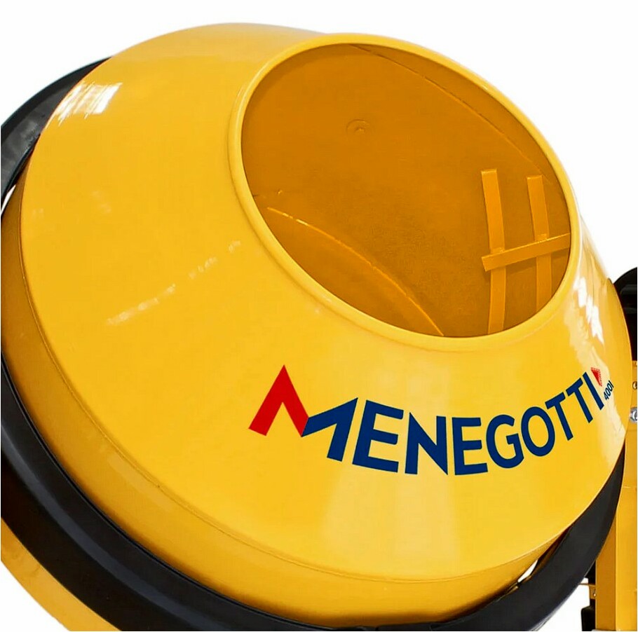 Betoneira 400L 2CV 4 Polos Monofásica 220V com Kit de Segurança MENEGOTTI-PRIME400